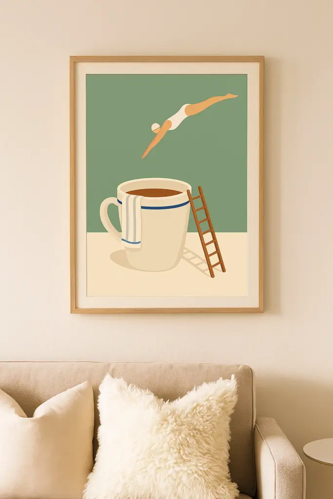 Poster Un tuffo nel caffè